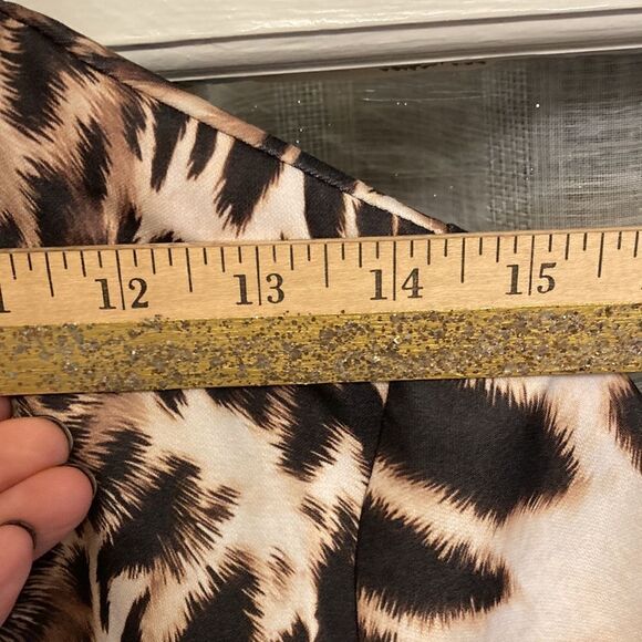 Mango Animal Print with Contrasting Black Trim Top - Picture 11 of 12